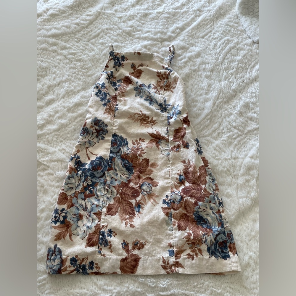 Abercrombie & Fitch - Linen-blend boatneck low back mini dress